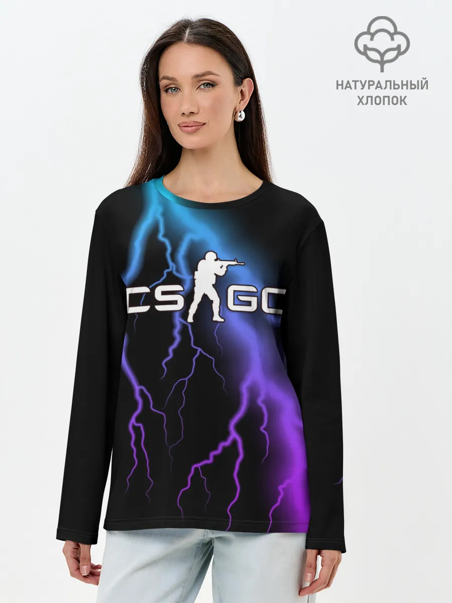 Лонгслив женский. Хлопок / COUNTER STRIKE