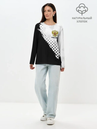 Лонгслив женский. Хлопок / РОССИЯ / RUSSIA