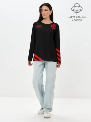 Лонгслив женский. Хлопок / Манчестер Юнайтед Red Devil