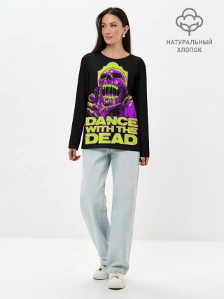 Лонгслив женский. Хлопок / DANCE WITH THE DEAD