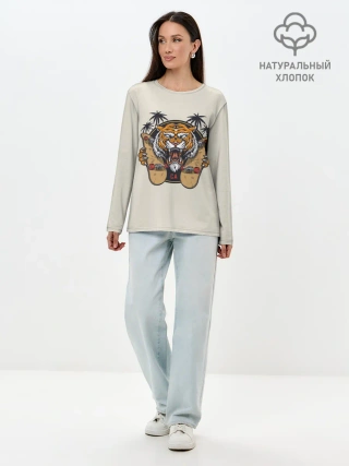 Лонгслив женский. Хлопок / Скейтер