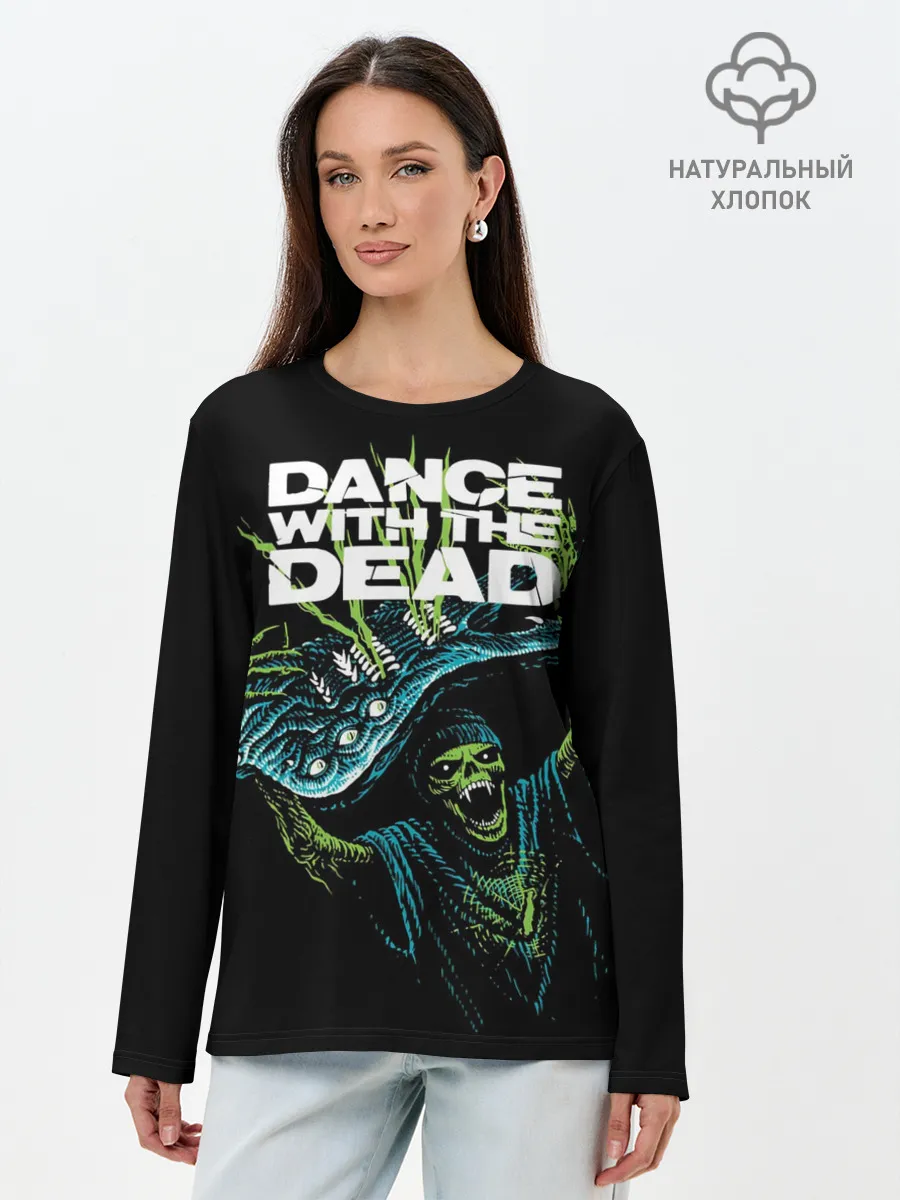 Лонгслив женский. Хлопок / DANCE WITH THE DEAD