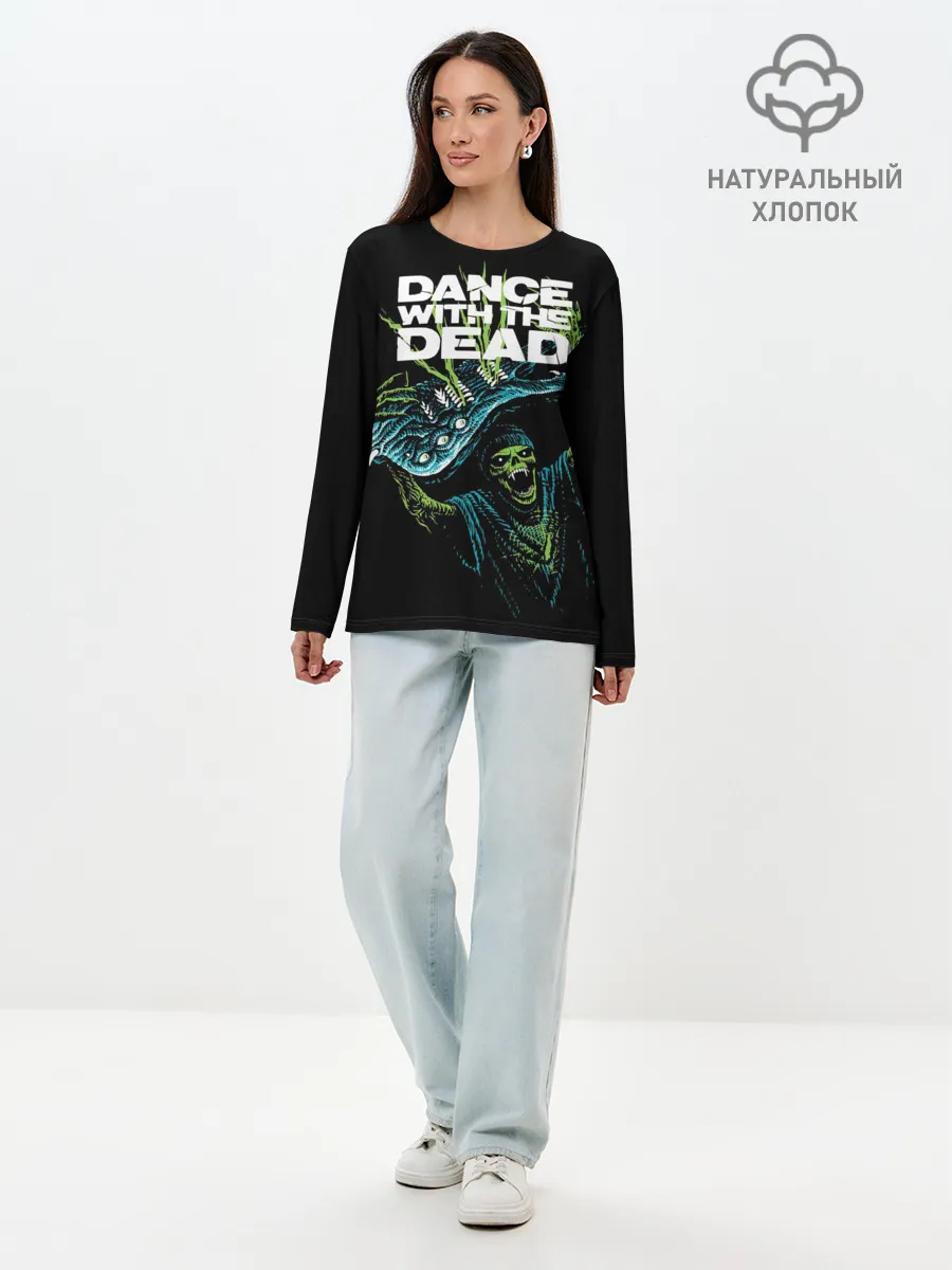 Лонгслив женский. Хлопок / DANCE WITH THE DEAD