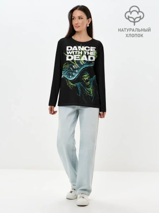 Лонгслив женский. Хлопок / DANCE WITH THE DEAD