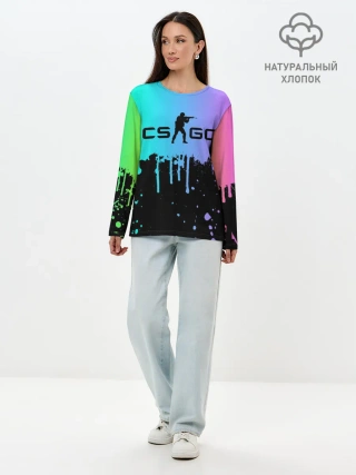 Лонгслив женский. Хлопок / COUNTER STRIKE