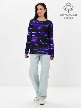Лонгслив женский. Хлопок / Технологии будущее нано броня