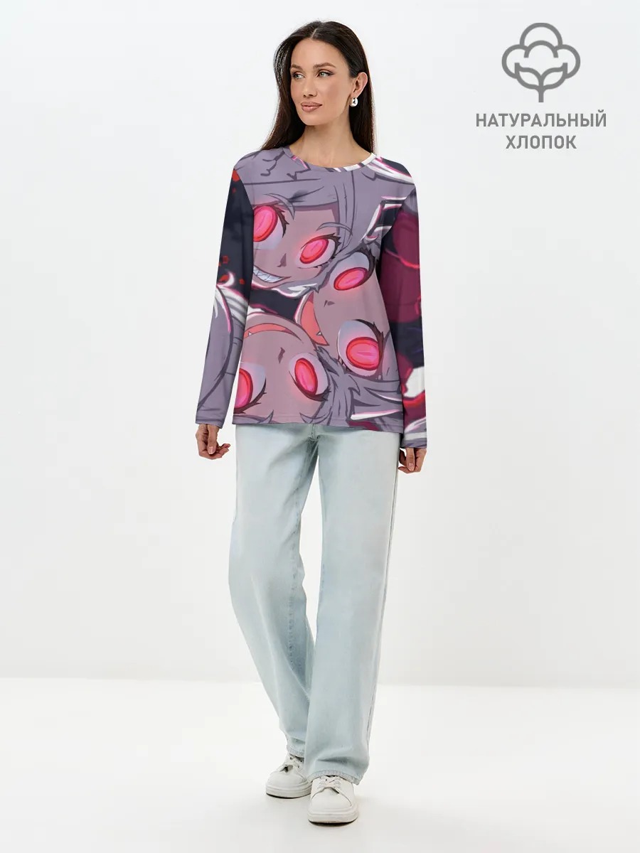 Лонгслив женский. Хлопок / МИЛЫЕ КОШЕЧКИ