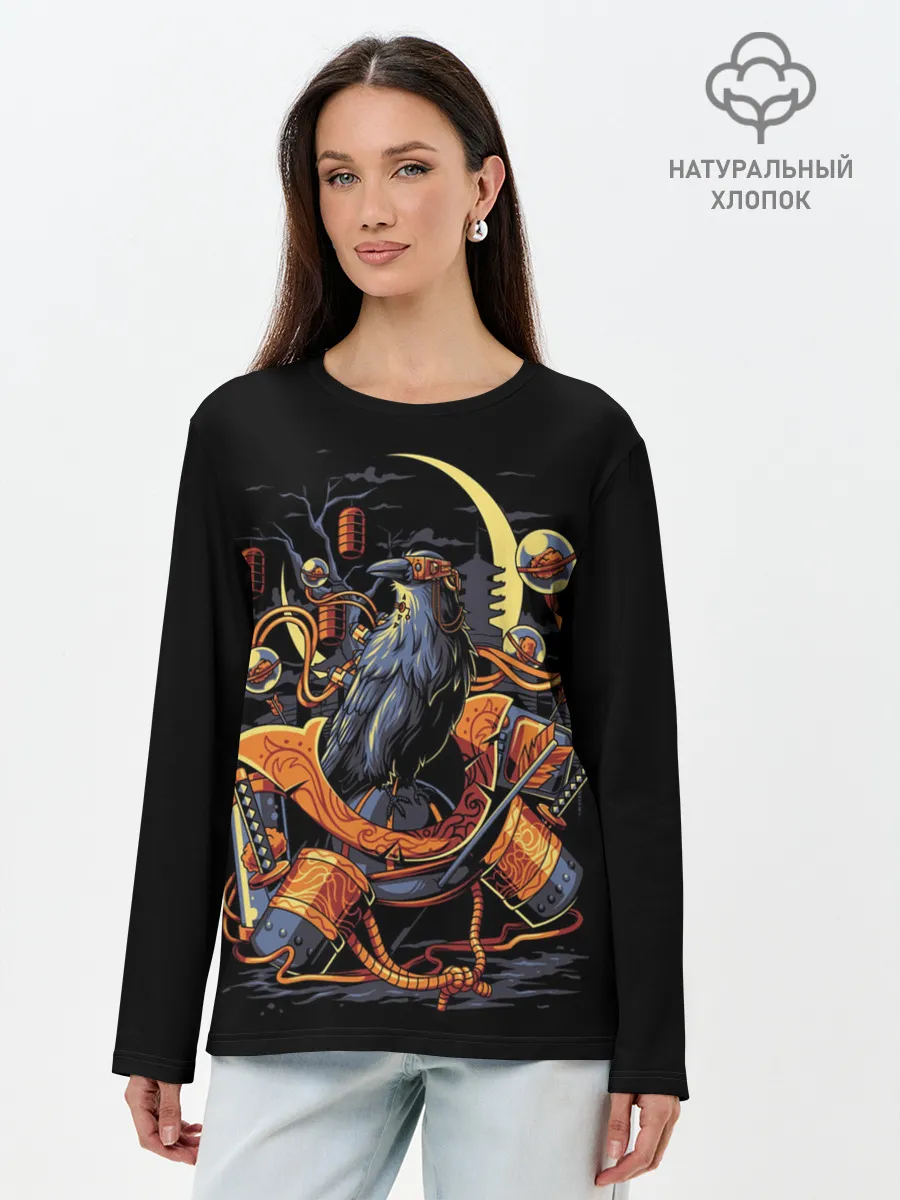 Лонгслив женский. Хлопок / ВОРОН СТИМПАНК