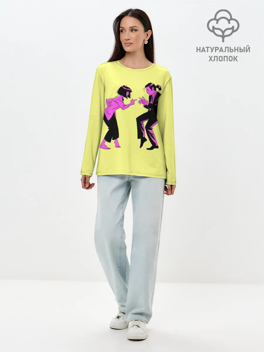 Лонгслив женский. Хлопок / Криминальное чтиво