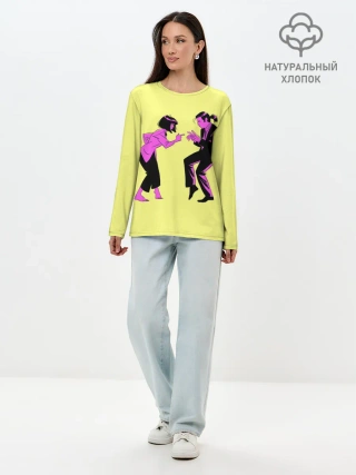 Лонгслив женский. Хлопок / Криминальное чтиво