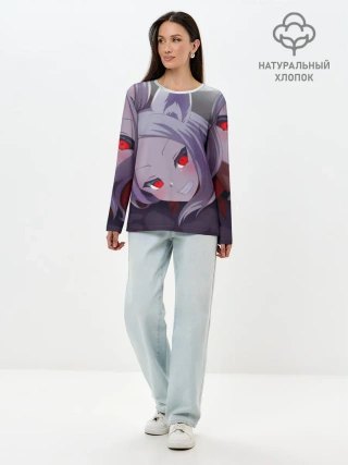 Лонгслив женский. Хлопок / Цербер из Хеллтейкера