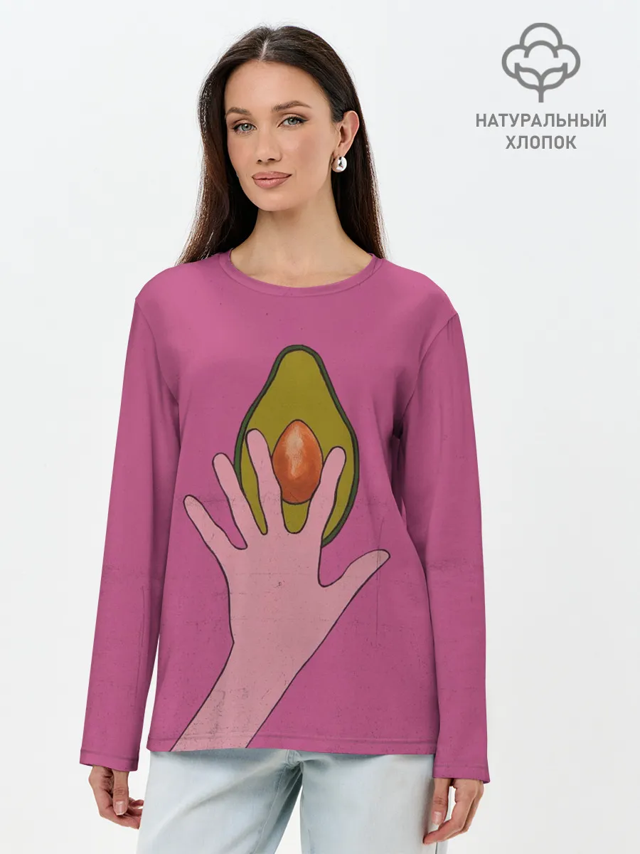 Лонгслив женский. Хлопок / avocado