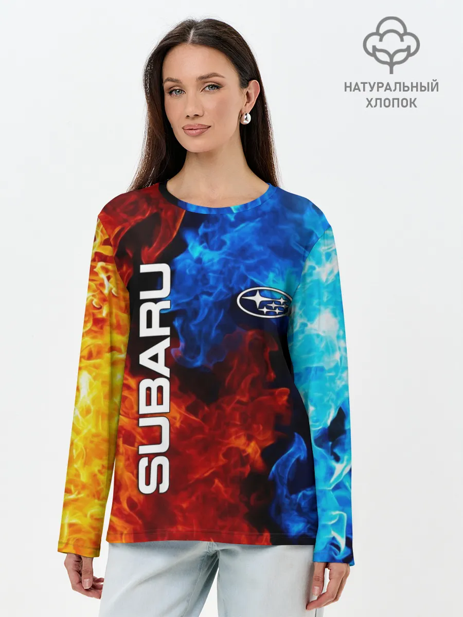 Лонгслив женский. Хлопок / SUBARU