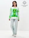 Лонгслив женский. Хлопок / MINECRAFT CREEPER