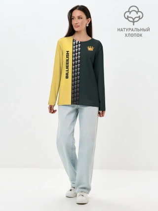 Лонгслив женский. Хлопок / билли айлиш