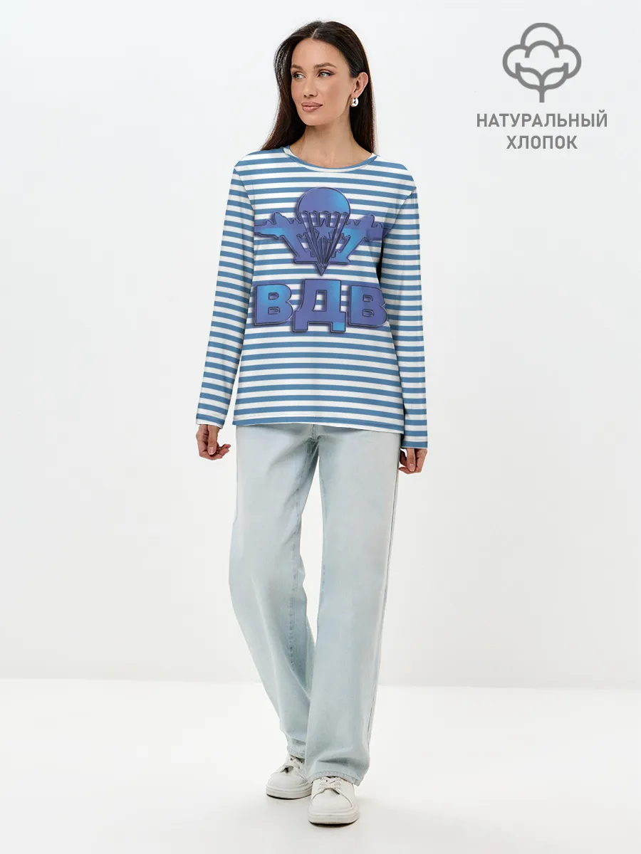 Лонгслив женский. Хлопок / ВДВ