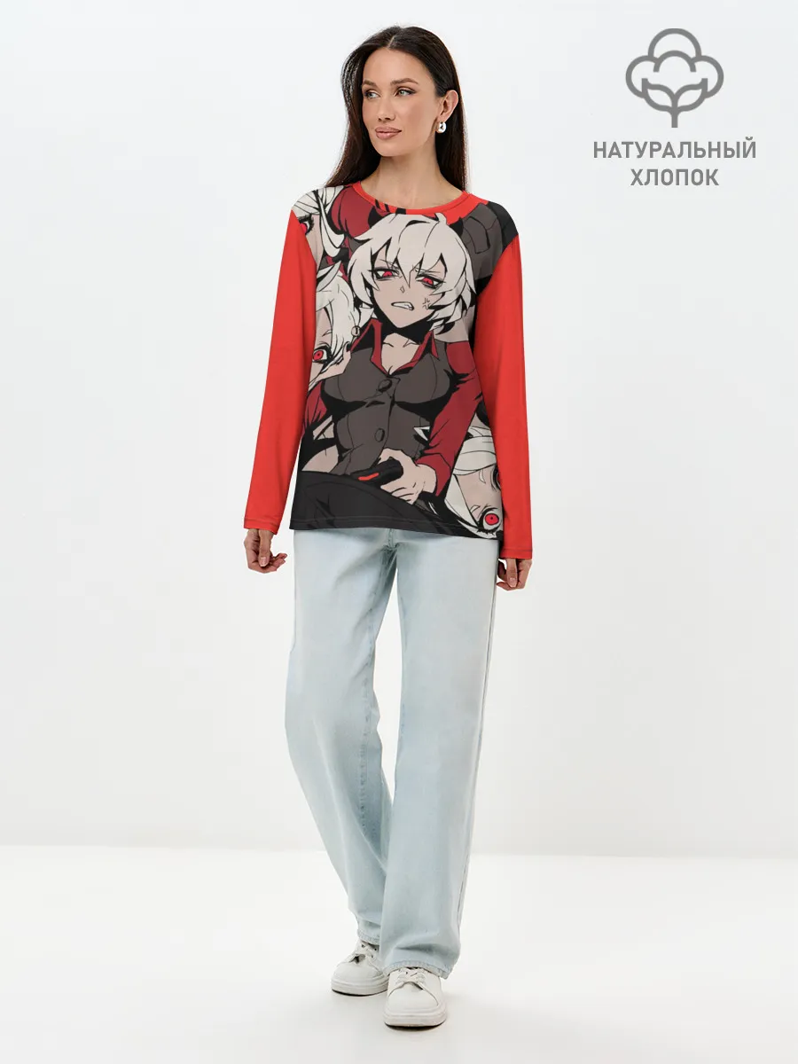 Лонгслив женский. Хлопок / Хеллтейкер персонажи