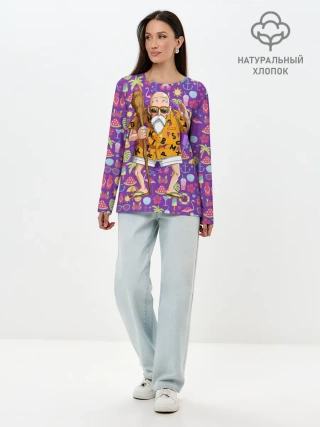 Лонгслив женский. Хлопок / Шар Дракона. Мастер Роши