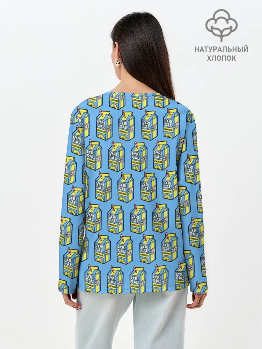 Лонгслив женский. Хлопок / Lyrical Lemonade Pattern