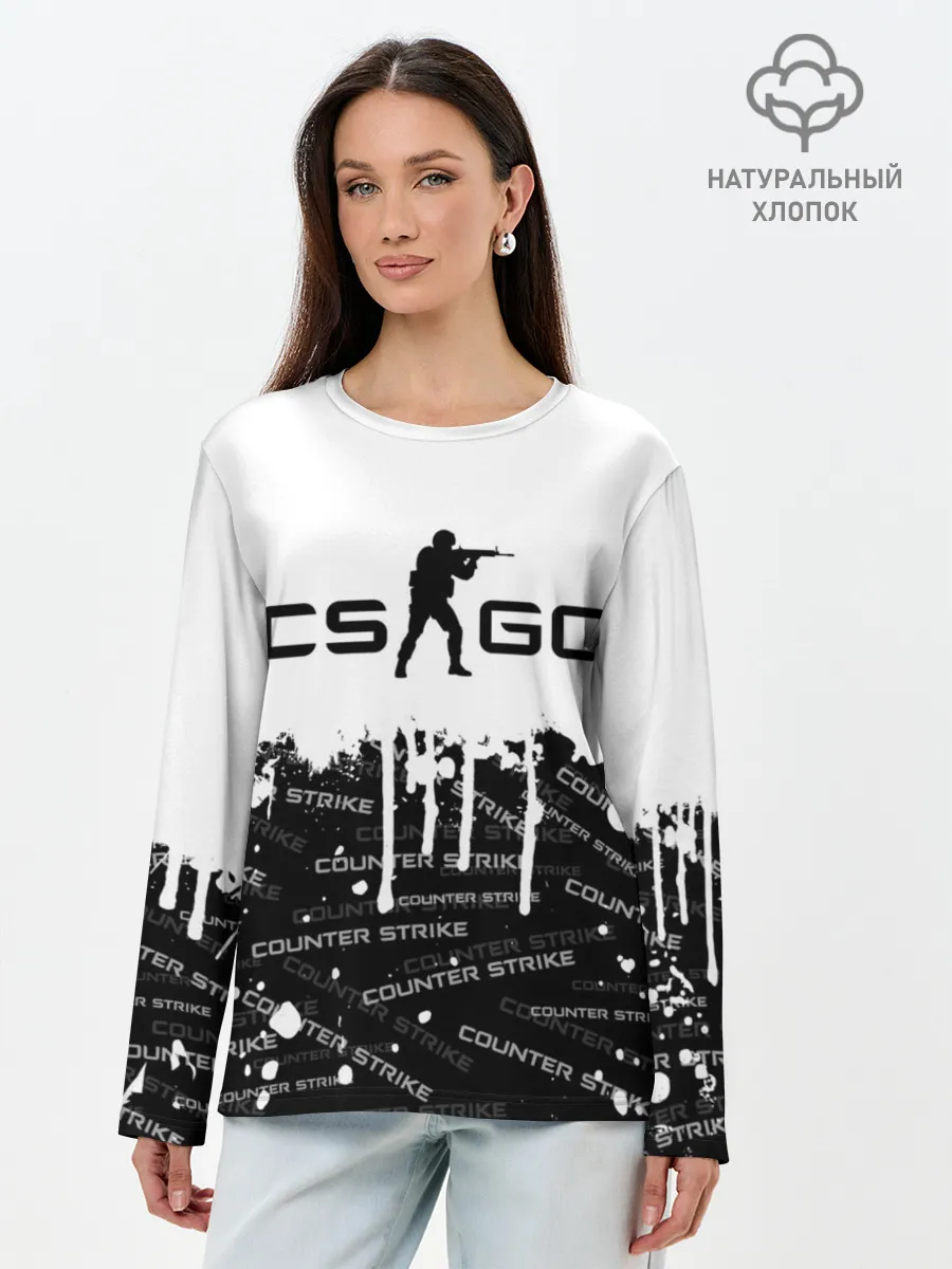 Лонгслив женский. Хлопок / COUNTER STRIKE