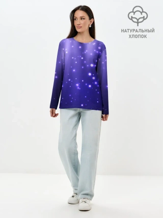Лонгслив женский. Хлопок / Мерцающие Светлячки
