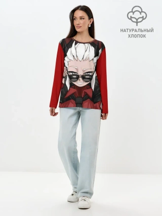 Лонгслив женский. Хлопок / Справедливость Хеллтейкер