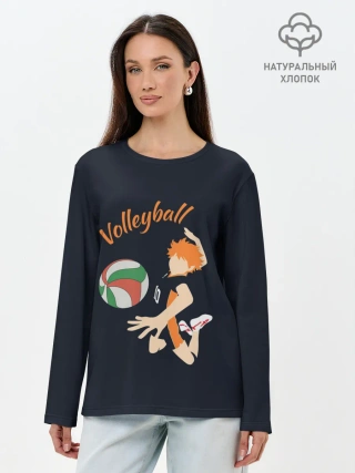 Лонгслив женский. Хлопок / Волейбол