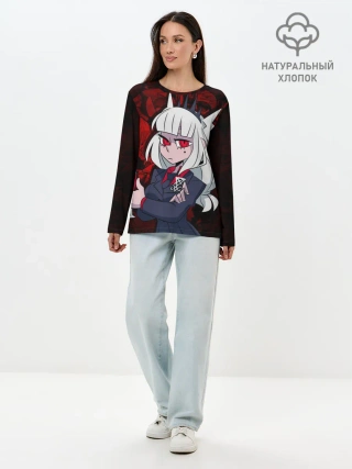 Лонгслив женский. Хлопок / HELLTAKER LUCIFER