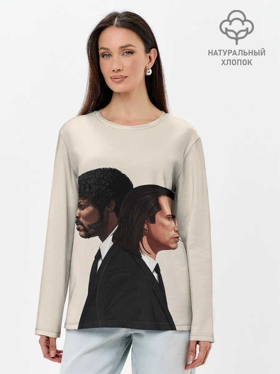 Лонгслив женский. Хлопок / Криминальное чтиво