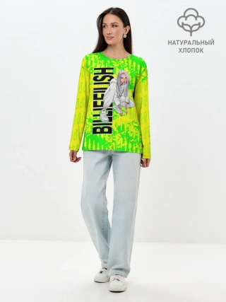 Лонгслив женский. Хлопок / билли айлиш