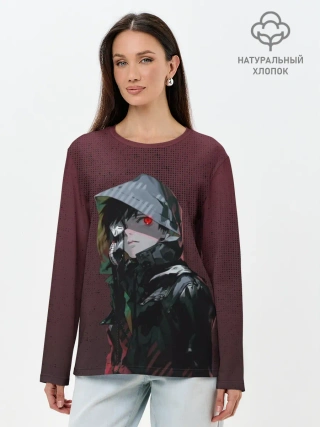 Лонгслив женский. Хлопок / Токийский Гуль