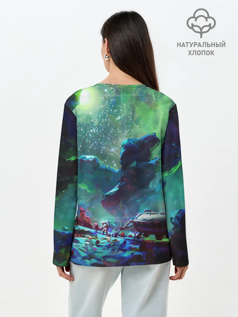 Лонгслив женский. Хлопок / КОСМОС:КОСМОНАВТ