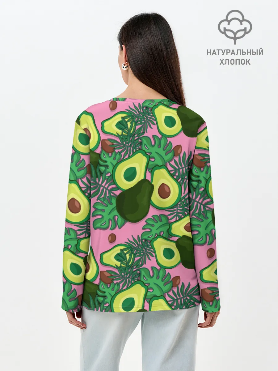 Лонгслив женский. Хлопок / avocado