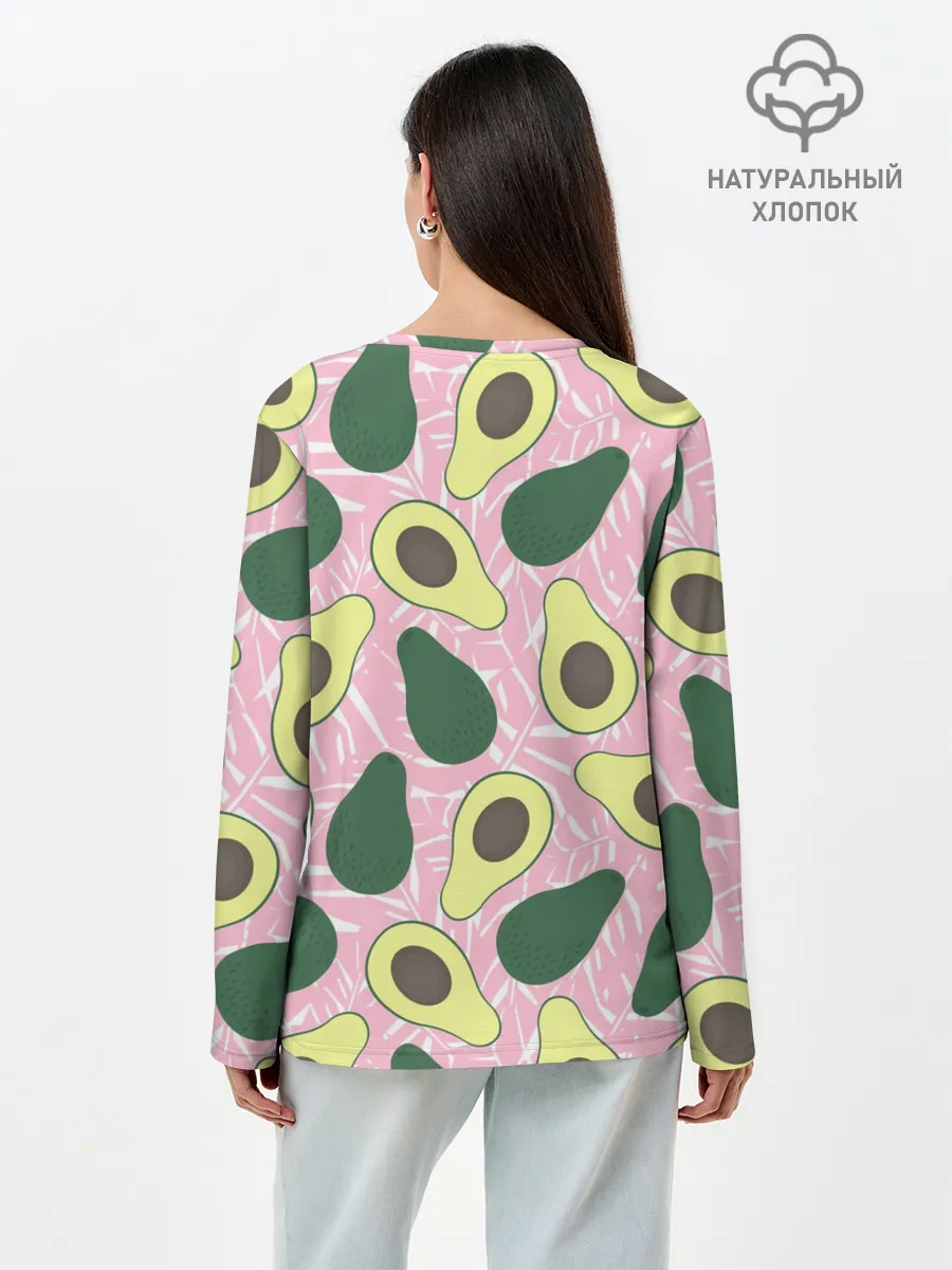 Лонгслив женский. Хлопок / avocado