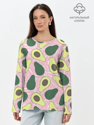 Лонгслив женский. Хлопок / avocado