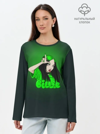 Лонгслив женский. Хлопок / билли айлиш