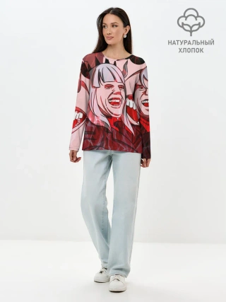 Лонгслив женский. Хлопок / ТОМ КРУЗ МЕМ