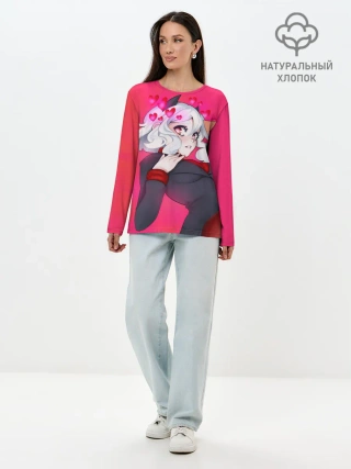 Лонгслив женский. Хлопок / HELLTAKER