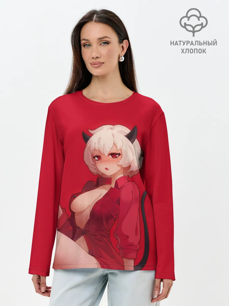 Лонгслив женский. Хлопок / HELLTAKER