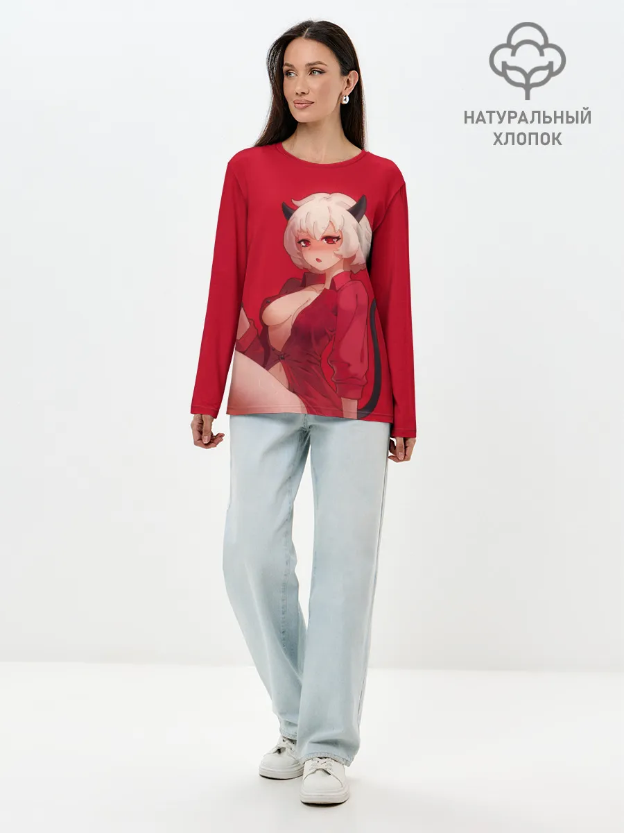 Лонгслив женский. Хлопок / HELLTAKER