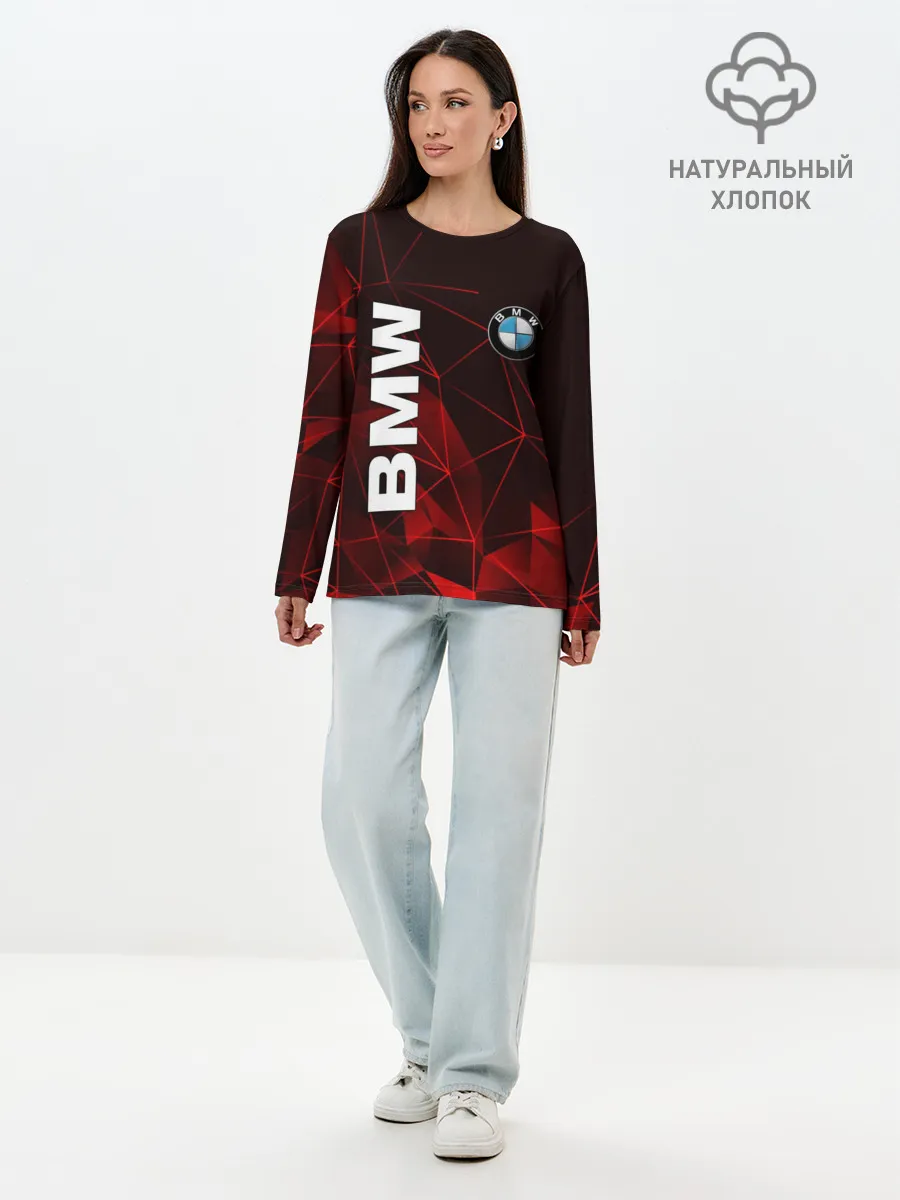 Лонгслив женский. Хлопок / BMW