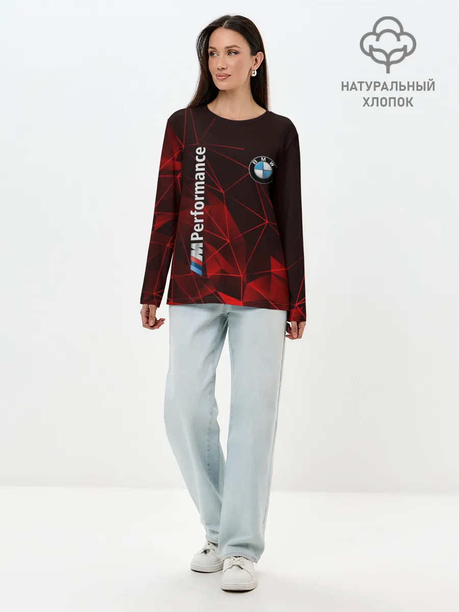 Лонгслив женский. Хлопок / BMW