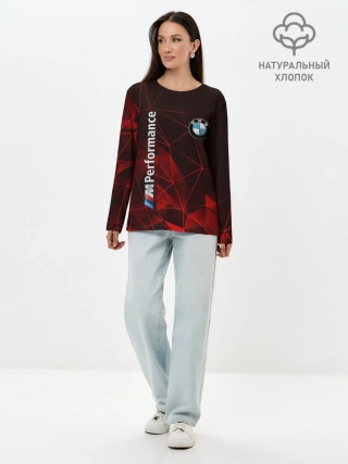 Лонгслив женский. Хлопок / BMW