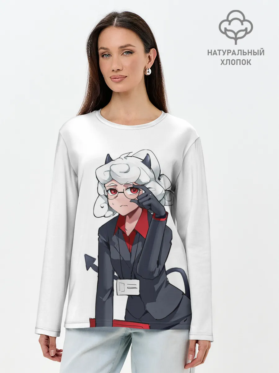 Лонгслив женский. Хлопок / ХЕЛЛТЕЙКЕР