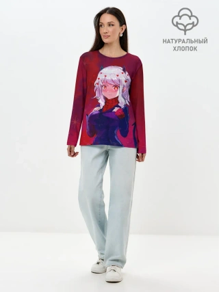 Лонгслив женский. Хлопок / Cute Modeus