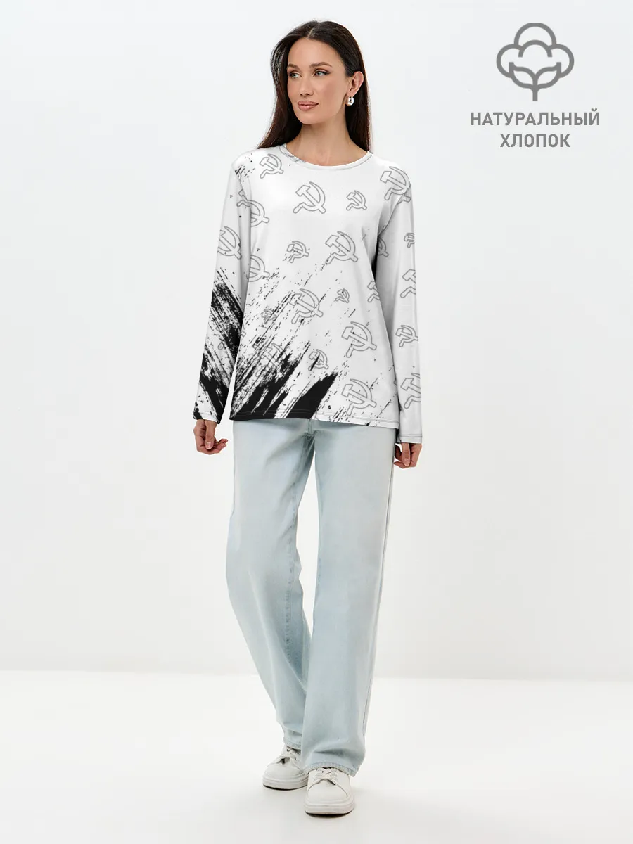 Лонгслив женский. Хлопок / USSR / СССР