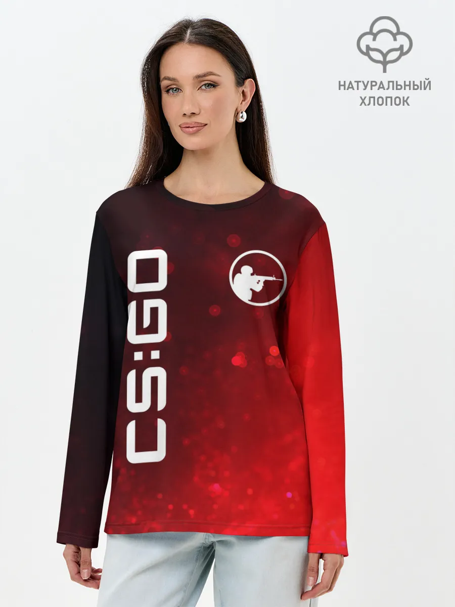 Лонгслив женский. Хлопок / CS GO | КС ГО