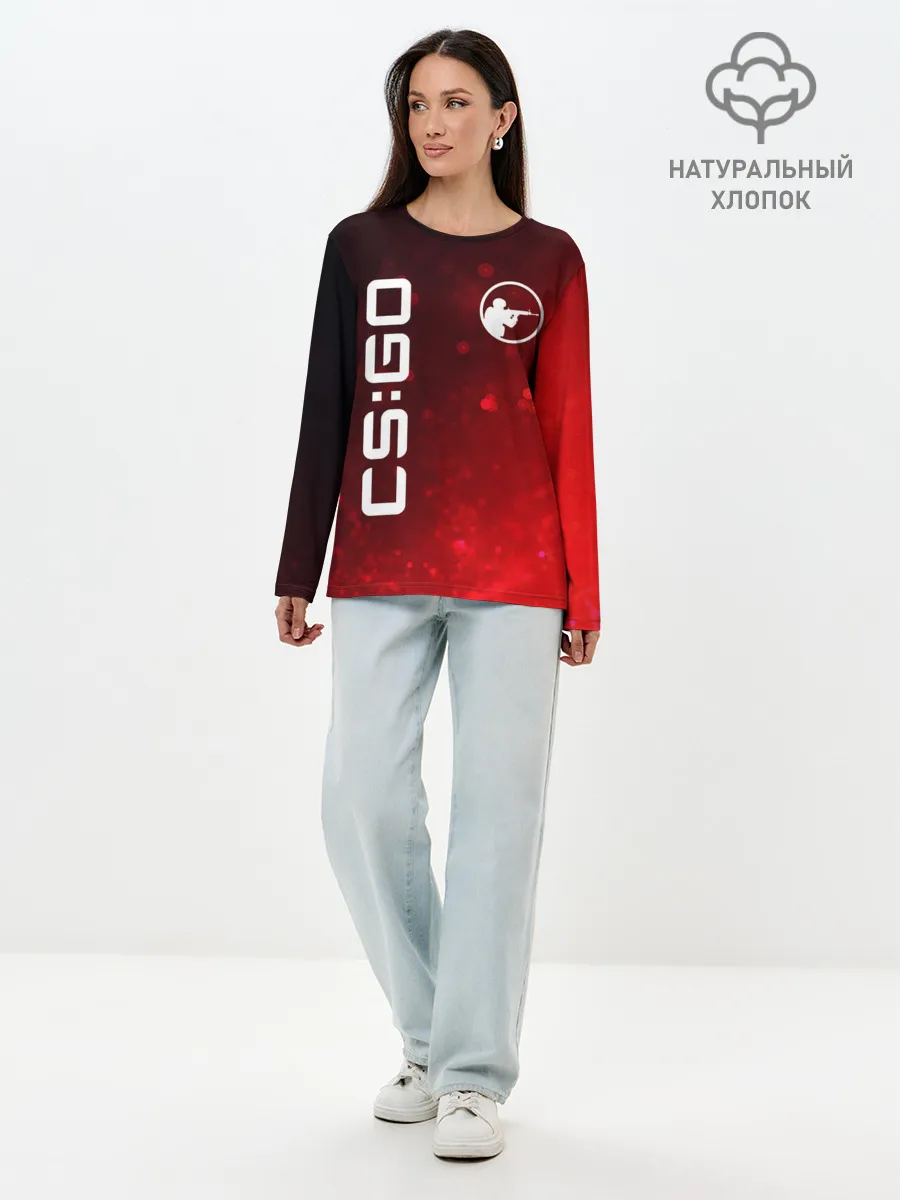 Лонгслив женский. Хлопок / CS GO | КС ГО
