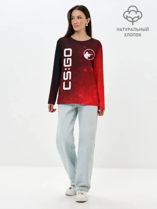 Лонгслив женский. Хлопок / CS GO | КС ГО