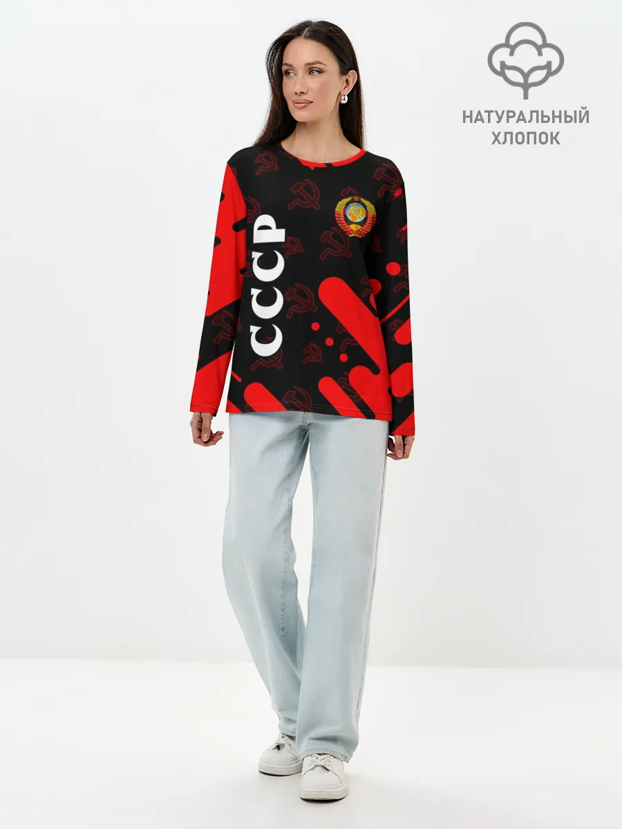Лонгслив женский. Хлопок / СССР / USSR